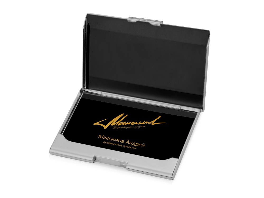 Визитница Carlo, серебристый-2