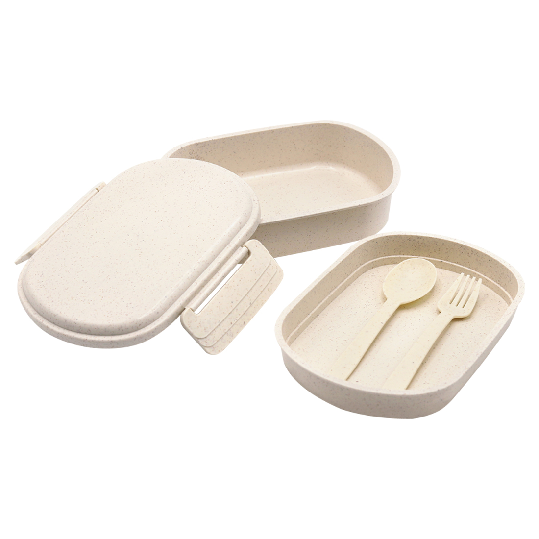 Ланчбокс (контейнер для еды) Terens из пшеничного волокна, Бежевый-2