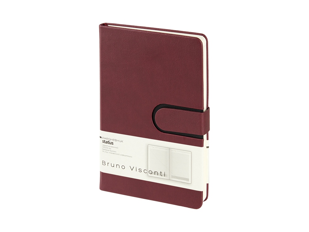 Ежедневник недатированный А5 Status, бордовый-0