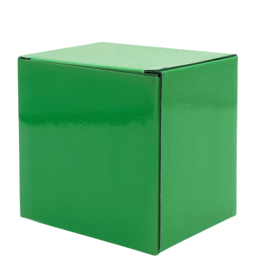 Коробка глянцевая для кружки Make me, Зеленый-0