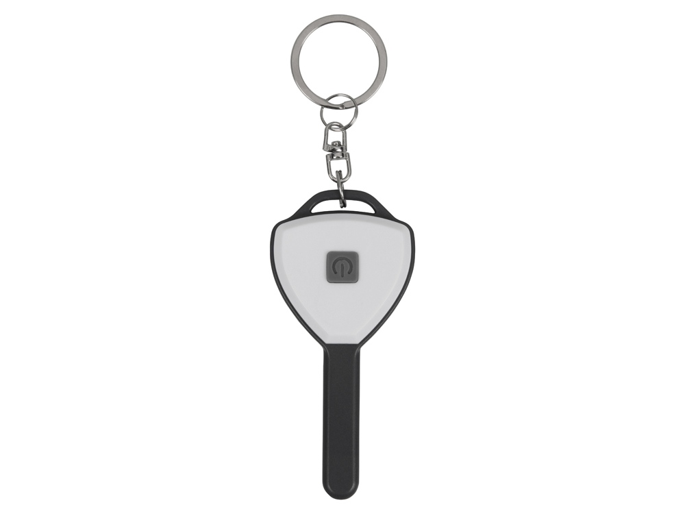 Брелок-фонарик COB Switch, белый/серый-2