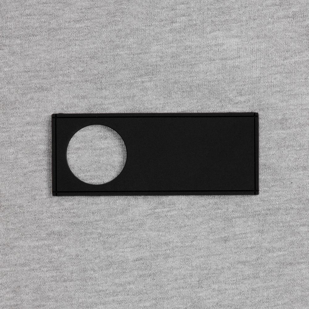 Лейбл из ПВХ с вырубкой «Круг», черный-1