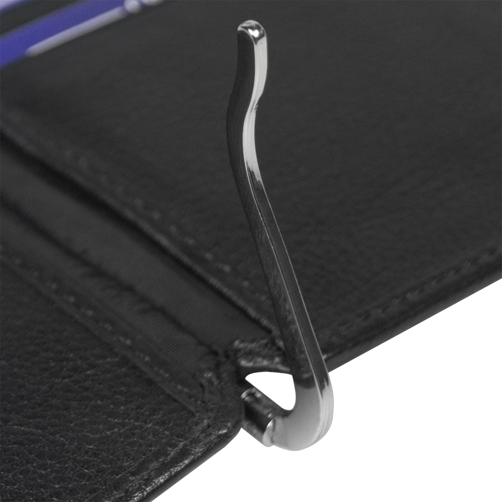 Держатель банковских карт Leather Сlamp, Чёрный-4