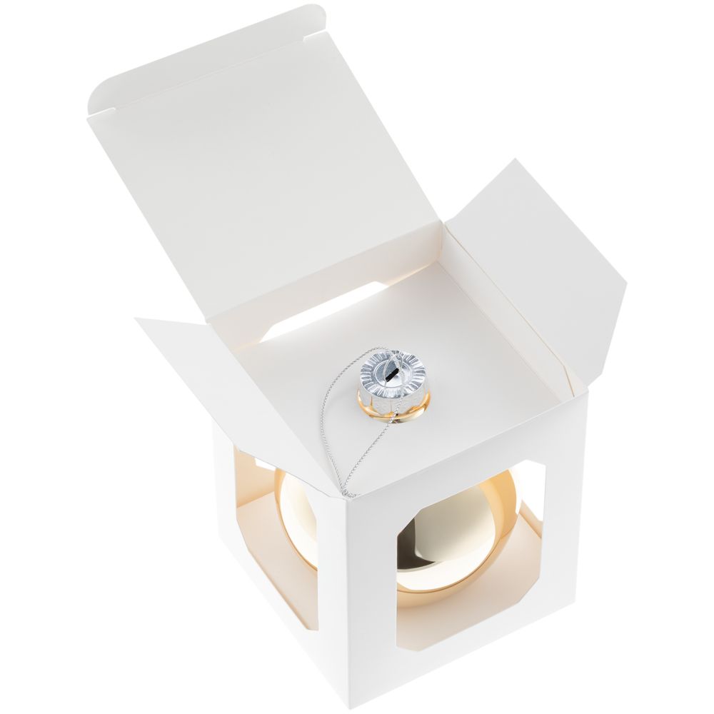 Елочный шар Finery Gloss, 10 см, глянцевый золотистый-2