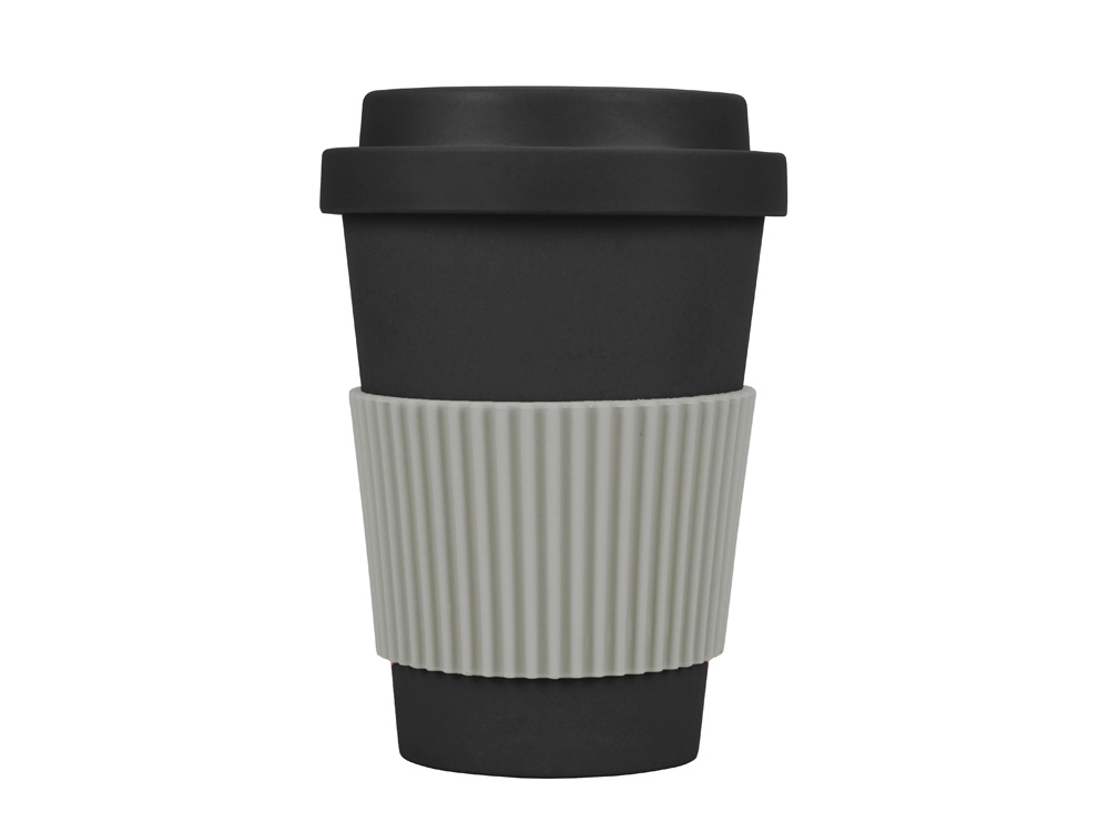 Термокружка Muffin из натуральных волокон, черный-1