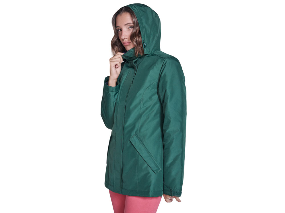 Парка утепленная America женская, бутылочный зеленый-8