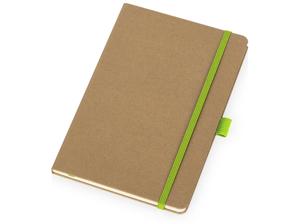 Блокнот Sevilia Hard, твердая обложка из крафта A5, 80 листов, крафтовый/зеленое яблоко-0