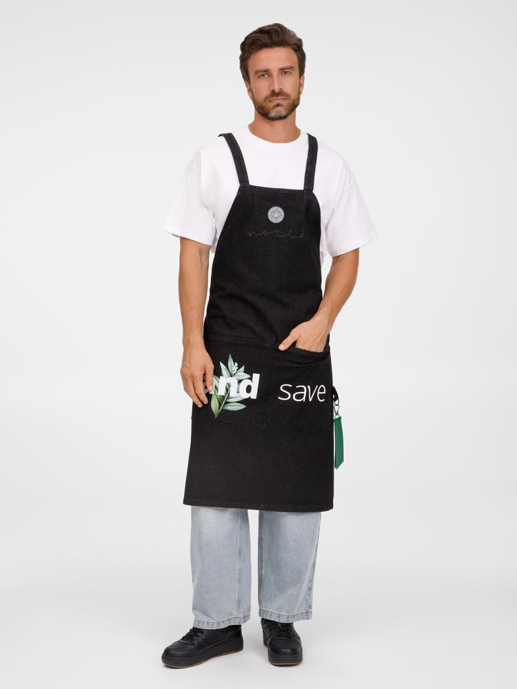 Фартук джинсовый E2, черный-5