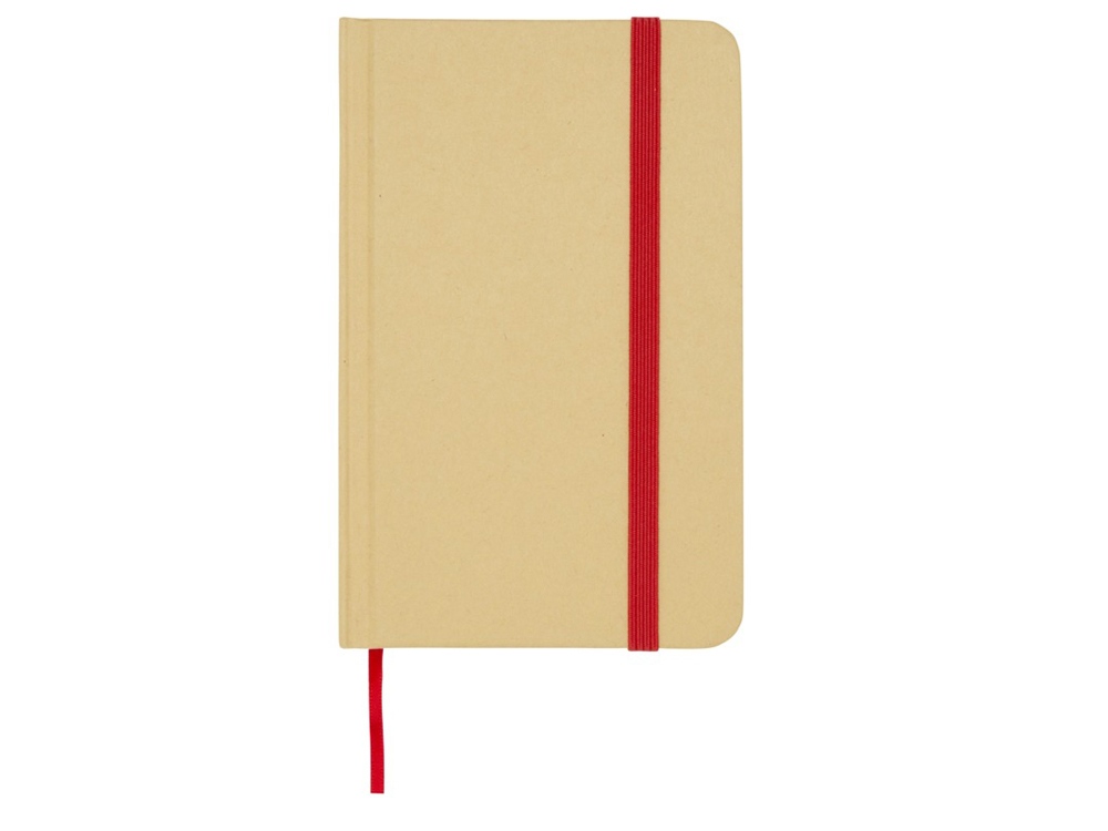 Reed блокнот формата А6 из переработанного материала в твердой обложке с простыми страницами - Красный-1