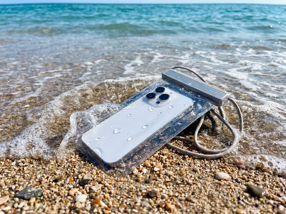 Водонепроницаемый чехол для телефона Aqualock, серый-4