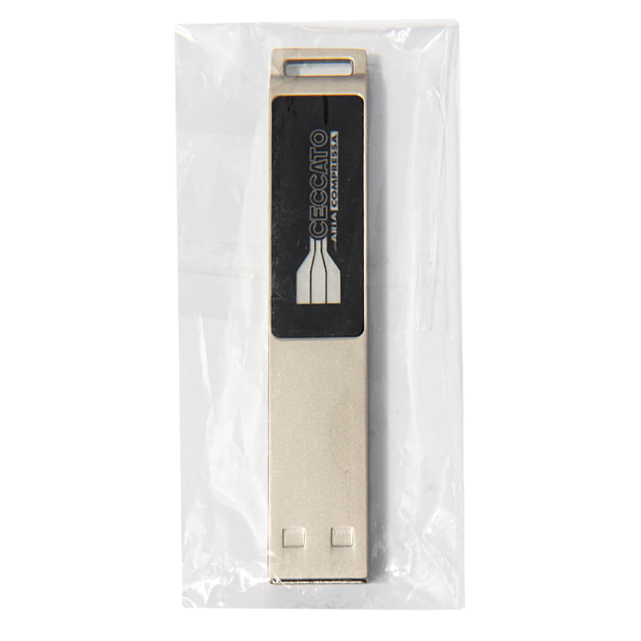USB flash-карта LED с белой подсветкой (32Гб), серебристая, 6,6х1,2х0,45 см, металл, серебристый-3