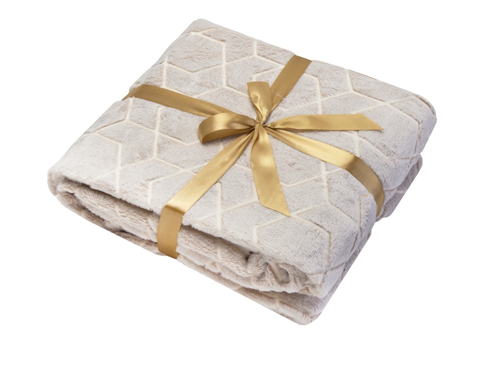 Светящийся в темноте плед Lattice бежевый-4