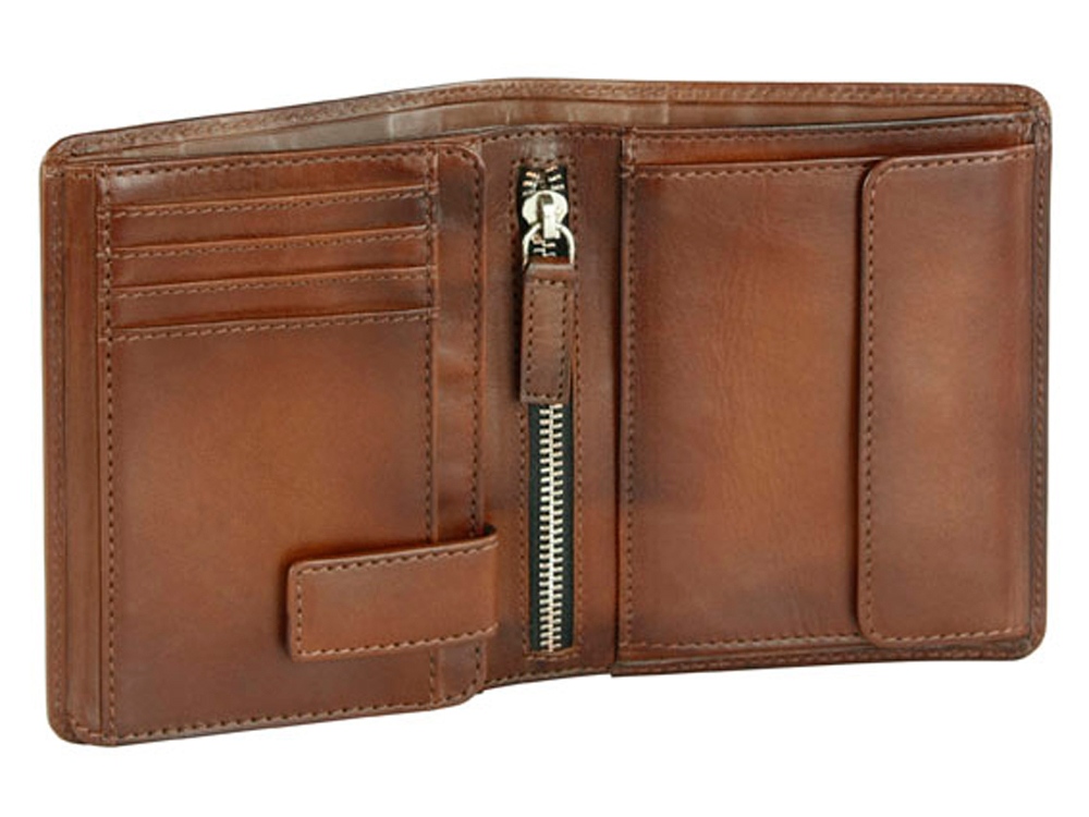 Портмоне BUGATTI ДОМ | DOMUS, с RFID защитой, коньячный цвет, натуральная воловья кожа, 10х2х12 см-1