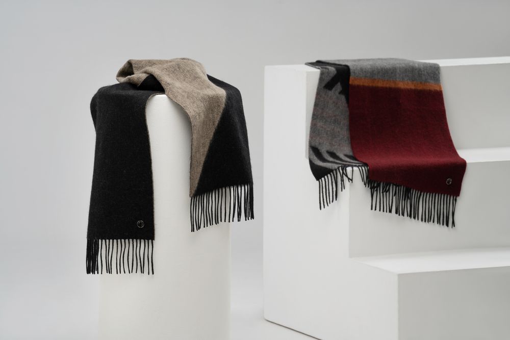 Шарф Charming, коричневый с оранжевым-6