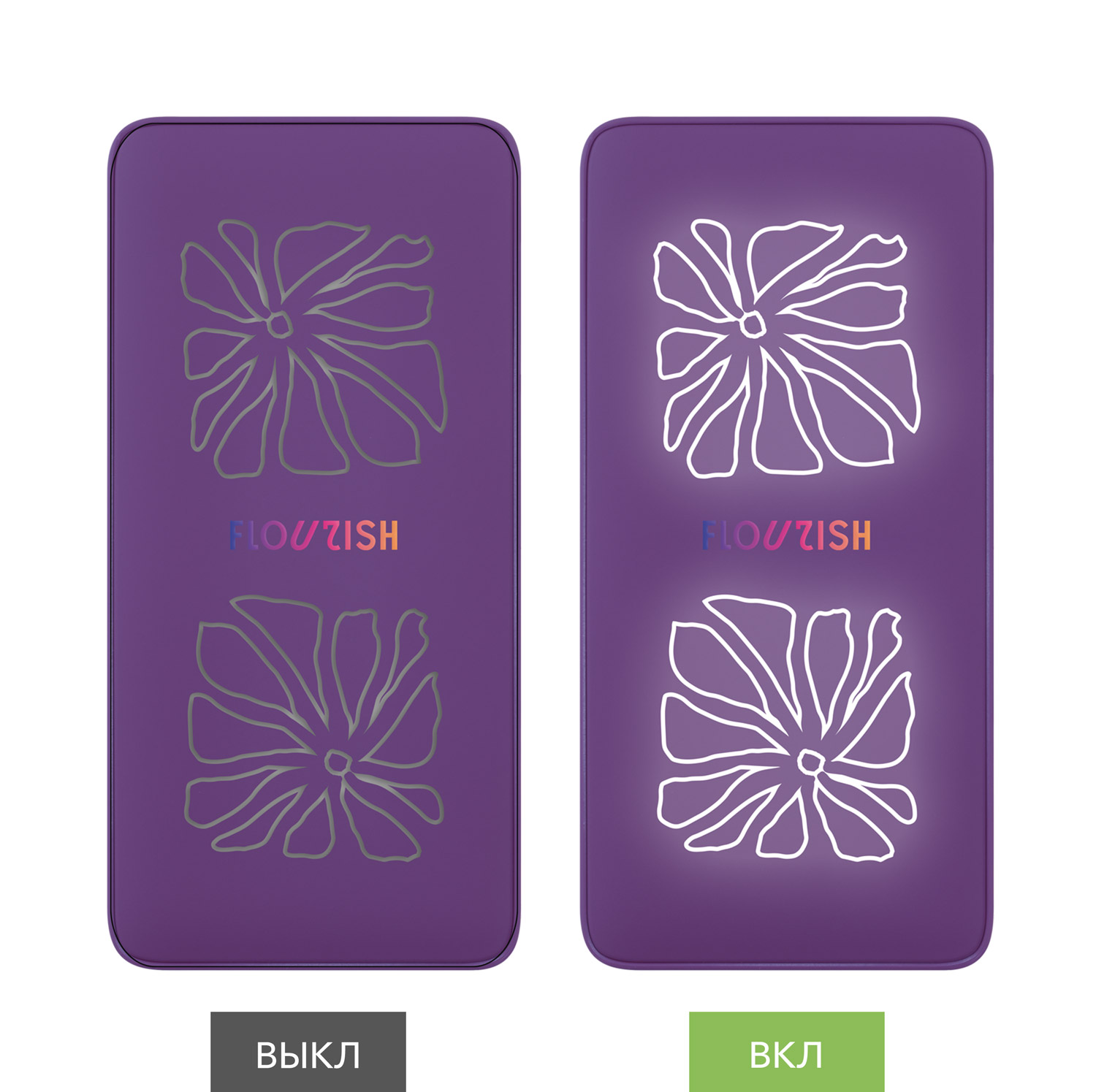 Внешний аккумулятор с подсветкой Ancor PD Plus 10000 mAh, фиолетовый-11