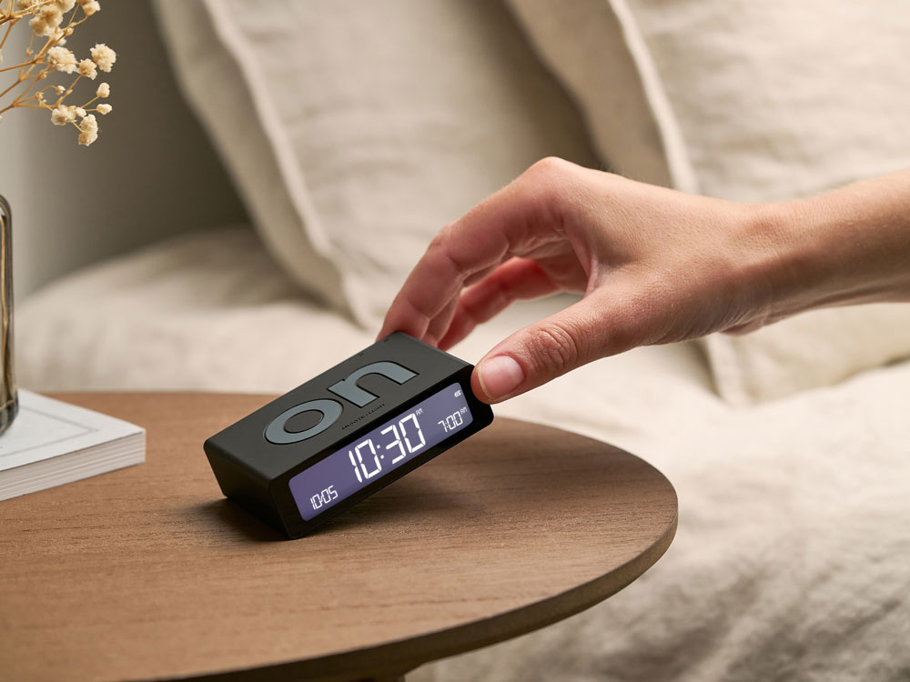 Часы настольные Flip Mini, черный-7