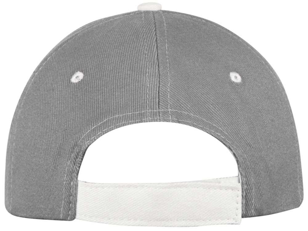 Бейсболка New Castle 6-ти панельная, серый/белый-6