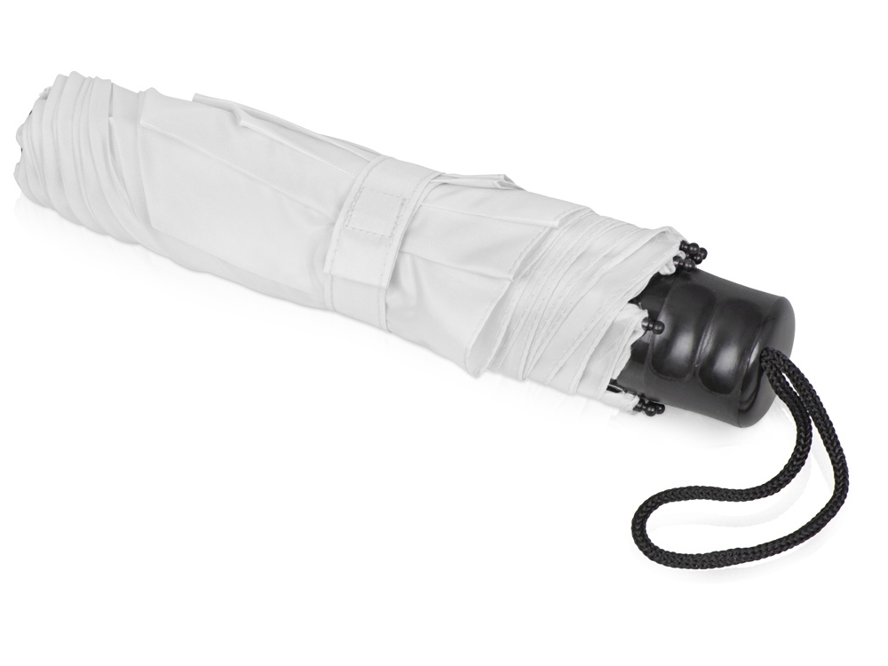 Зонт складной Columbus, механический, 3 сложения, с чехлом, белый-2