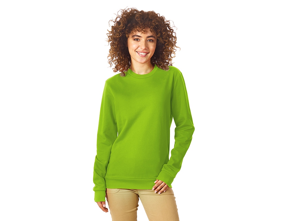 Свитшот Motion унисекс с начесом, зеленое яблоко-2