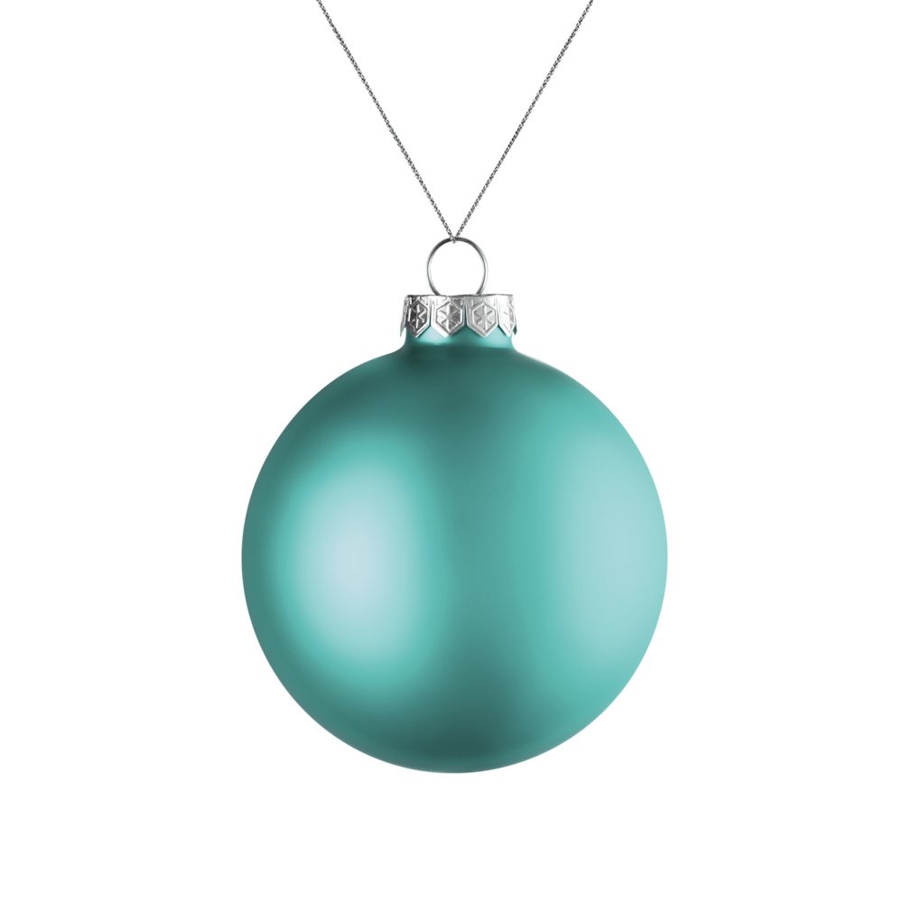 Елочный шар Finery Matt, 8 см, матовый бирюзовый-0