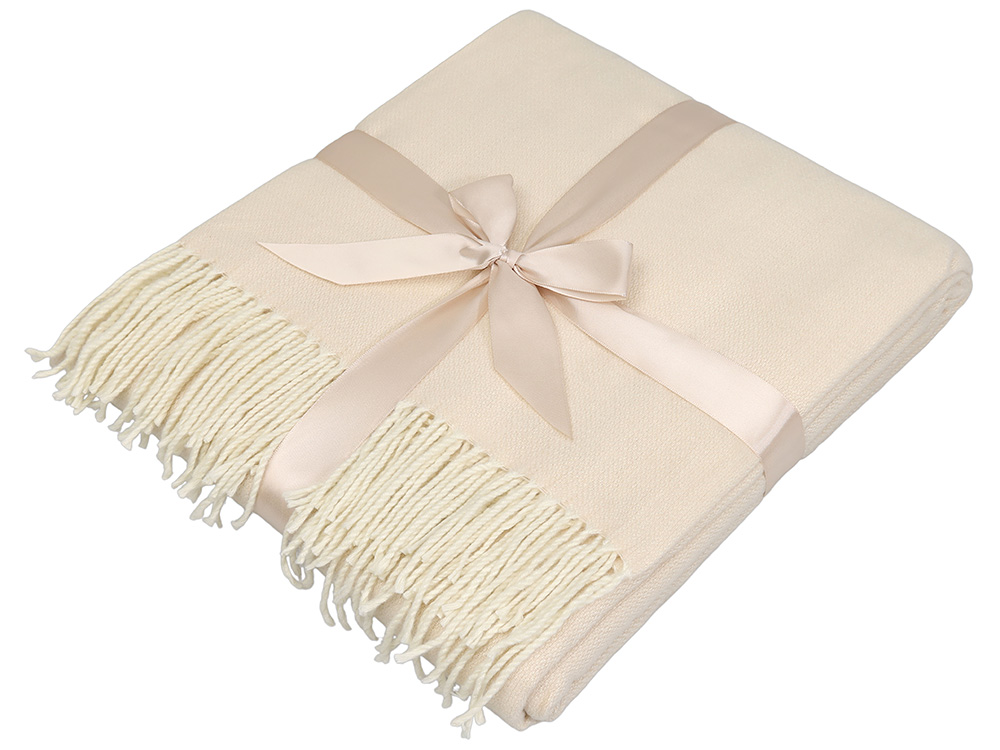 Акриловый плед Dapple 160x210 см, бежевый-4