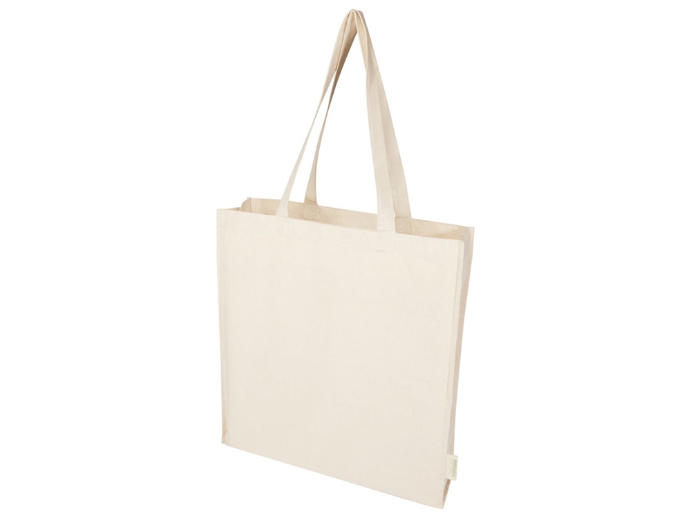 Orissa эко-сумка из органического материала GOTS с полной ластовицей, 180 г/м², 14 л - Натуральный-0