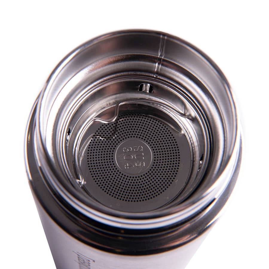 Термос KAUCEX с ситечком и индикатором температуры, серебристый-6