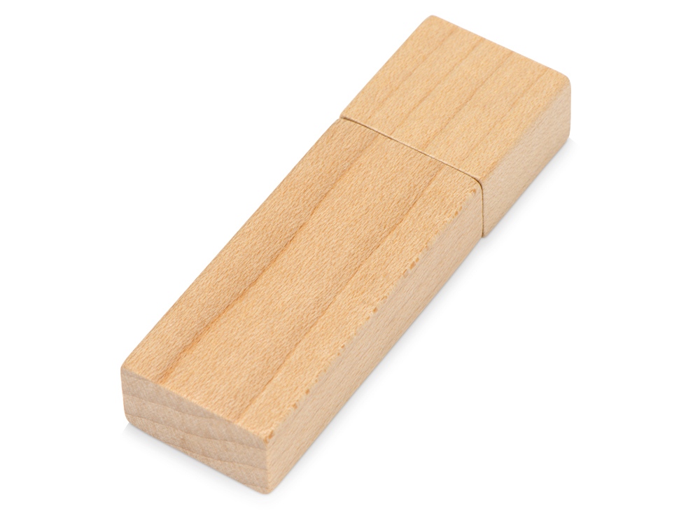 Флеш-карта USB 2.0 16 Gb Woody с магнитным колпачком, натуральный-0