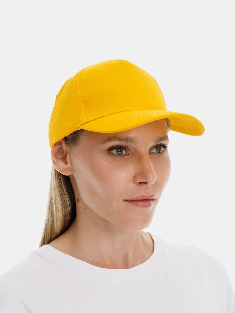 Бейсболка Long Beach, желтая-5