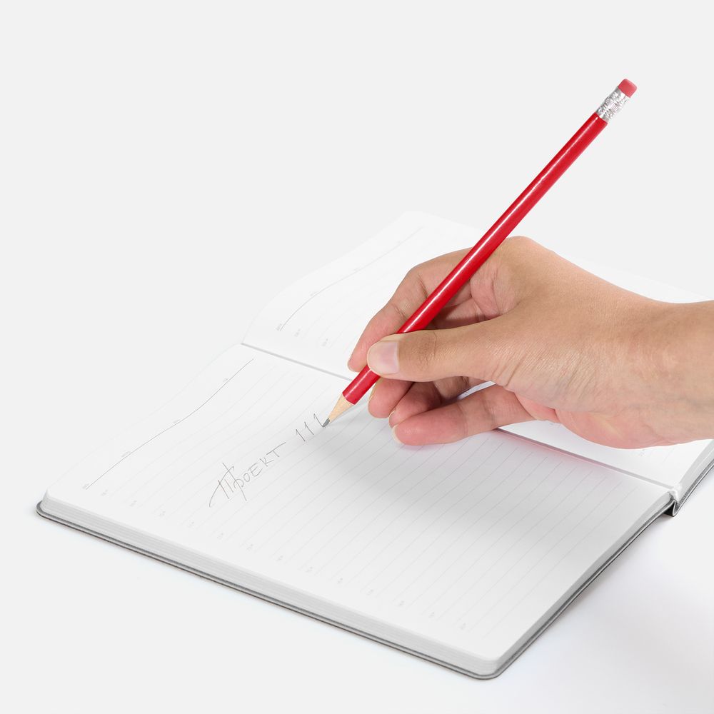 Карандаш простой Triangle с ластиком, красный-1