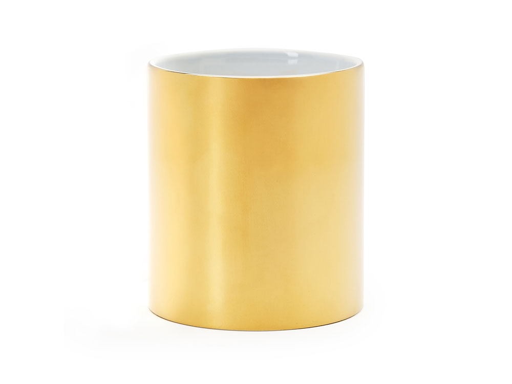 Кружка керамическая ZALA 350 мл, золотистый-4