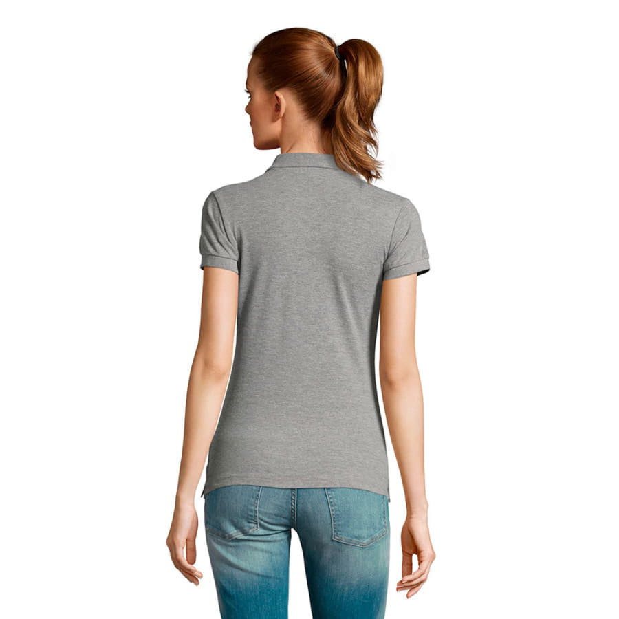 Поло женское PASSION 170, серый меланж-2