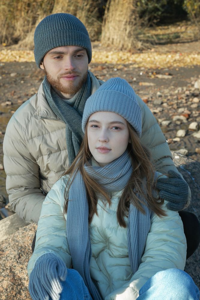 Перчатки Bernard, серый меланж-2