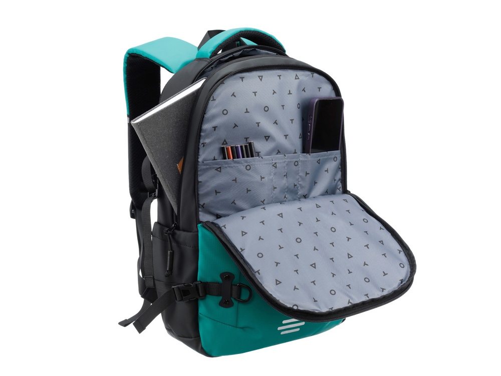 Рюкзак спортивный TORBER Xtreme 18, зелёный/чёрный, 31 х 12 х 46 см, 17л-4