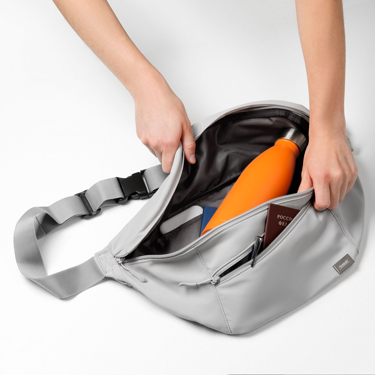 Сумка через плечо (cross body) Бостон (Boston), серая-3