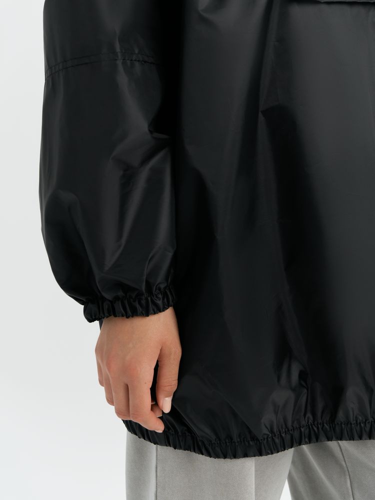 Дождевик-анорак Alatau, укороченный, черный, единый размер-6