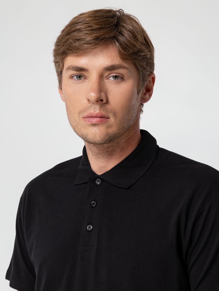 Рубашка поло мужская Summer 170, черная-5