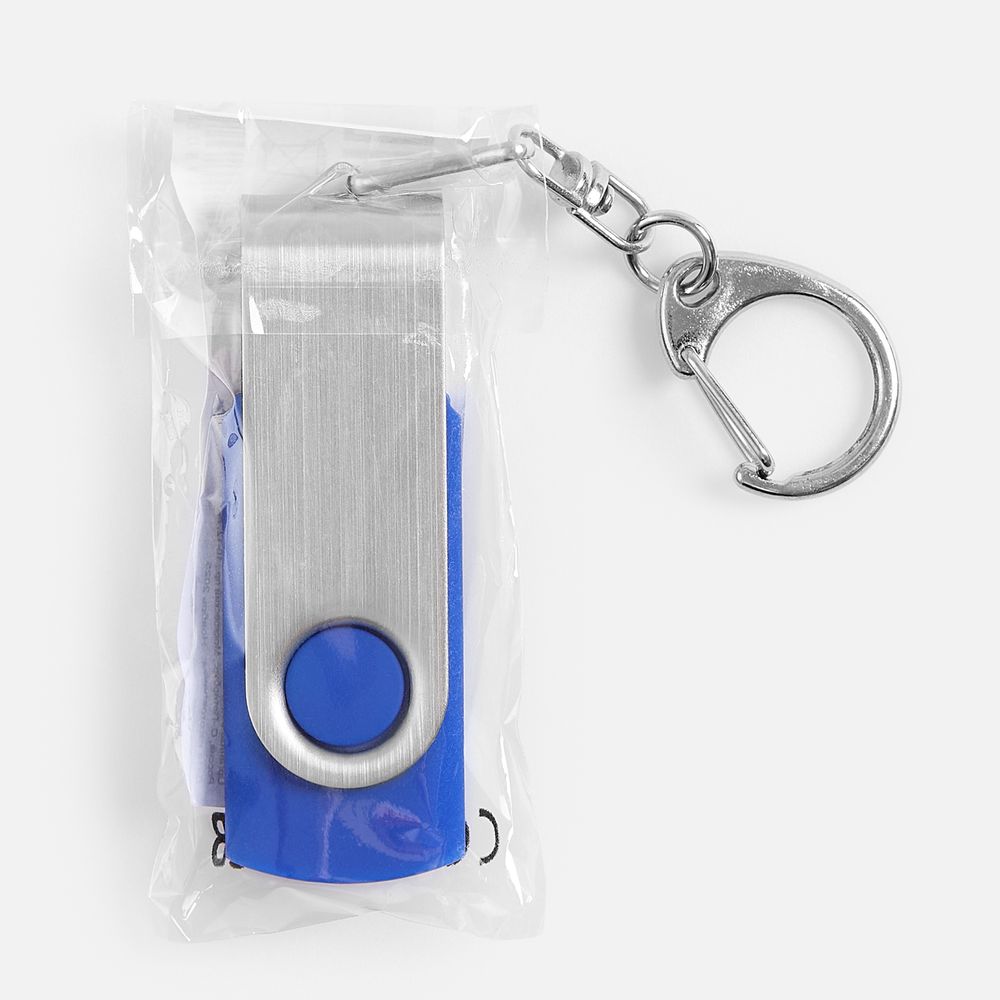 Флешка Twist, синяя, 8 Гб-3