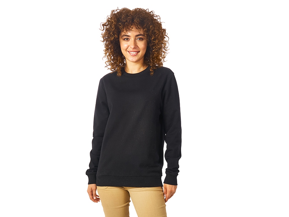 Свитшот Motion унисекс с начесом, черный-2