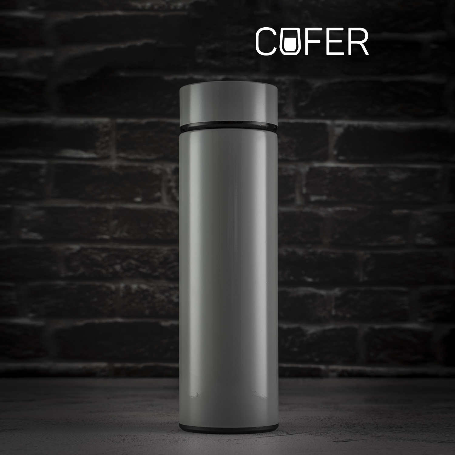 Термос Reactor с датчиком температуры (серый)-0