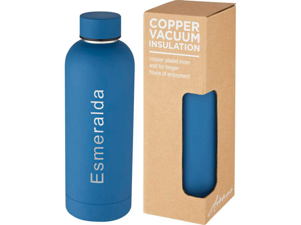 Spring Медная бутылка объемом 500 мл с вакуумной изоляцией, tech blue-6