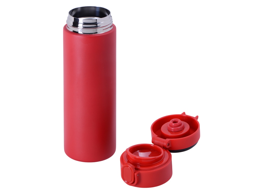 Вакуумная термокружка Waterline с медной изоляцией Bravo, 400 мл, тубус, красный-2