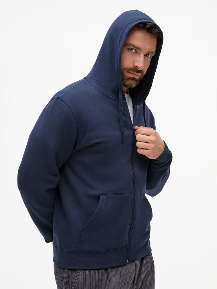 Толстовка унисекс Stone, темно-синяя-3