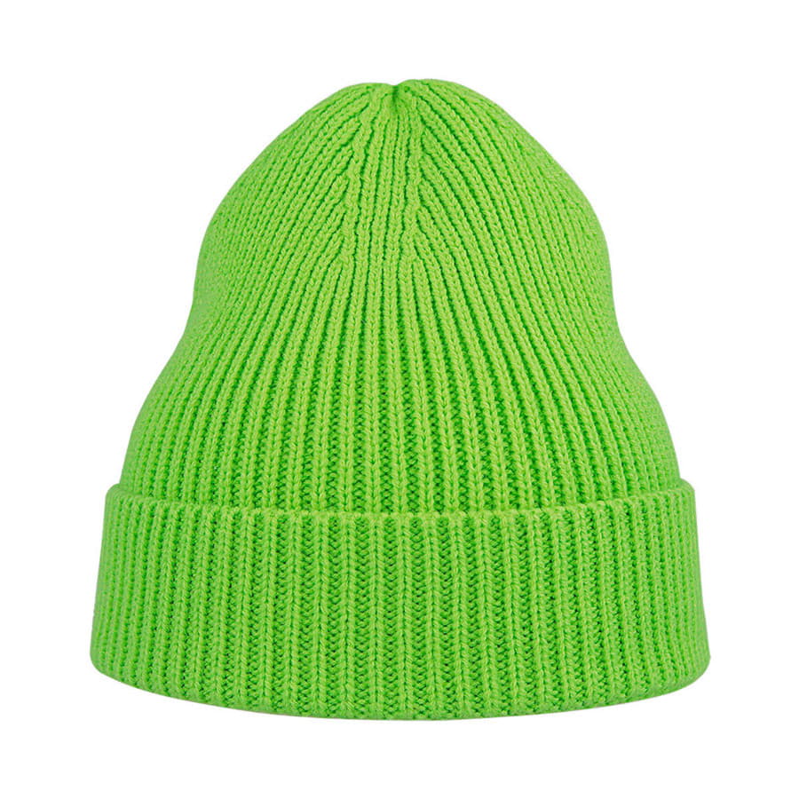 Шапка ANDY с отворотом, зеленое яблоко-2