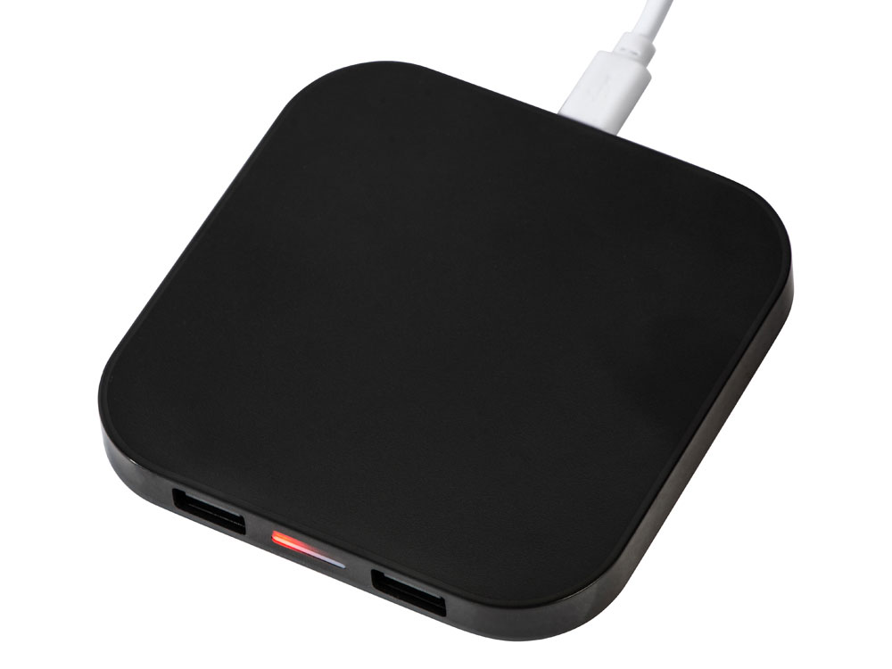 Беспроводная зарядка Tile с 2 USB-A, 5 Вт, черный-2