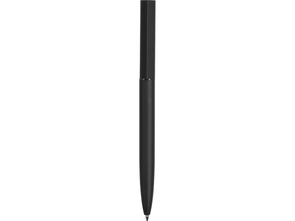 Шариковая металлическая ручка Minimalist софт-тач, черный-1