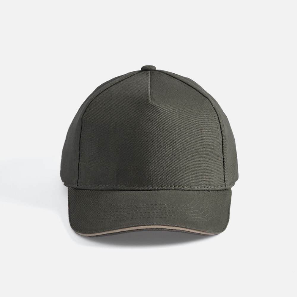 Бейсболка Long Beach, хаки с бежевым-3