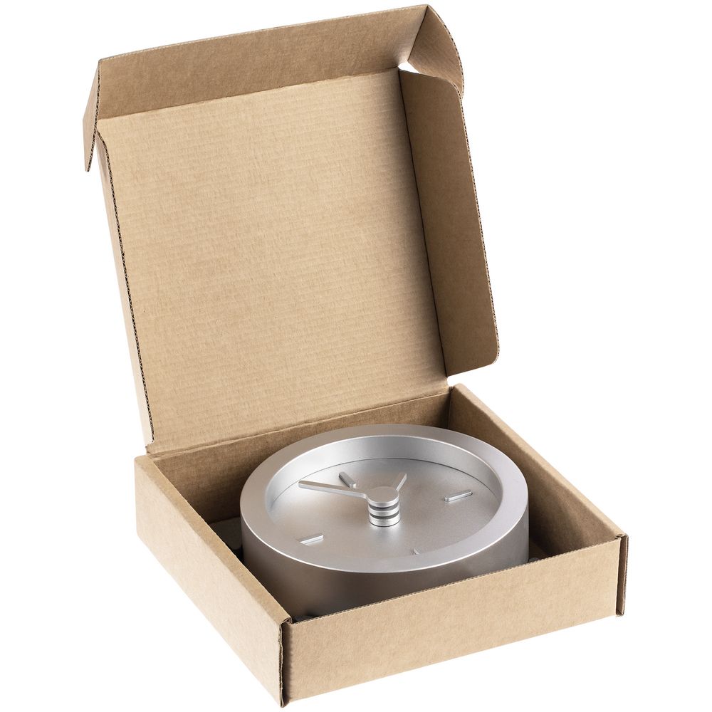 Часы настольные Bronco XXS Sparky, серебристые-4