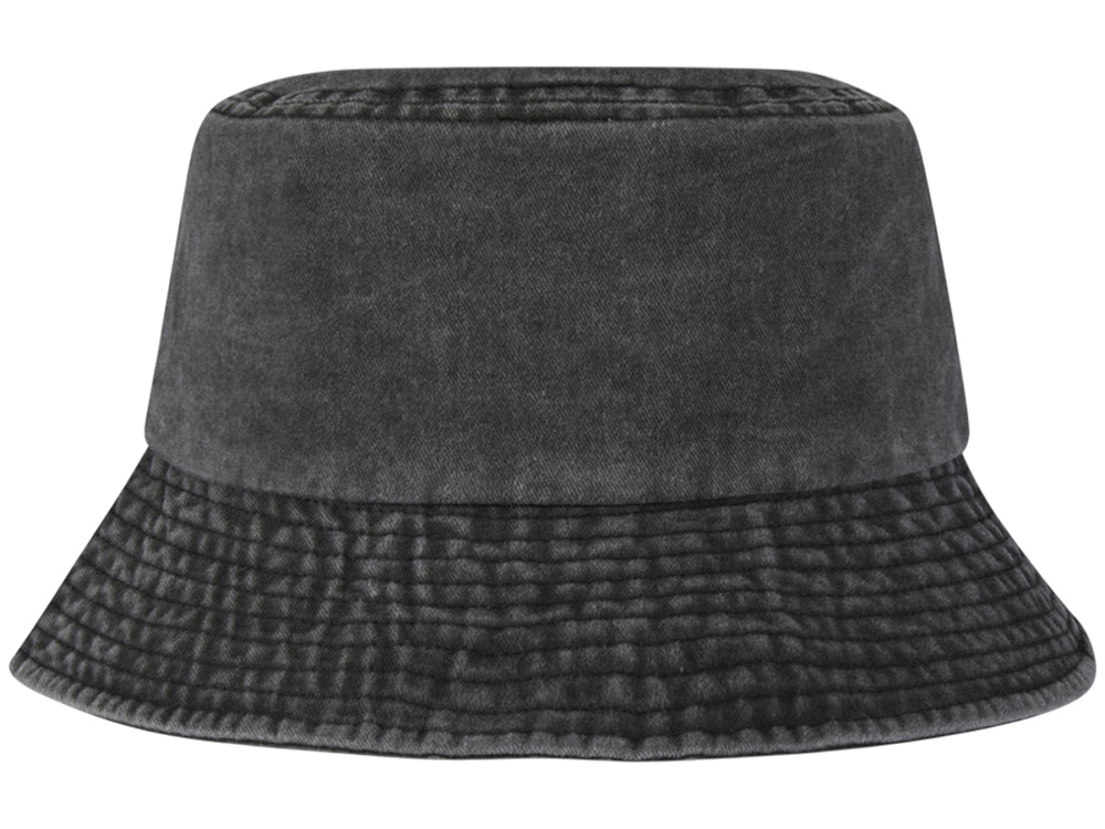 Панама Mitica стираная - Сплошной черный-2