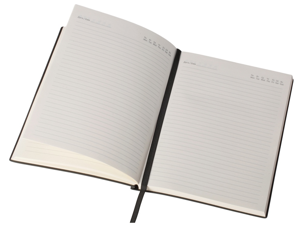 Бизнес блокнот Supreme с вставкой из софт-тача, гибкая обложка, 128 листов, черный-9